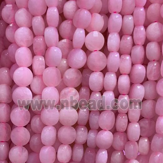 Madagascar Rose Quartz Beads, faceted circle