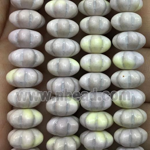 dichromatic Alashan Agate Beads, pumpkin