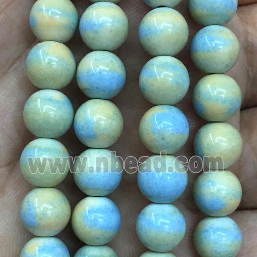 dichromatic round Alashan Agate Beads