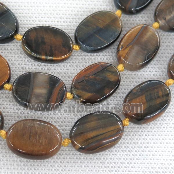 Tiger eye stone oval beads