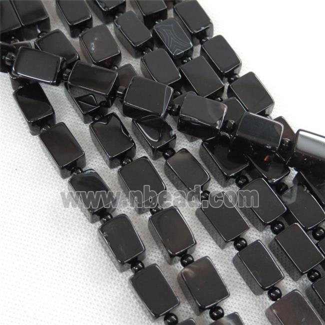 black Agate Cuboid beads