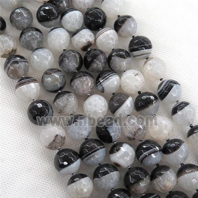 faceted round Agate Druzy beads