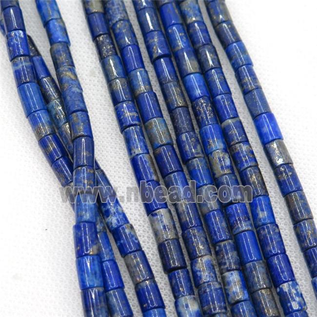 blue Lapis Lazuli tube beads