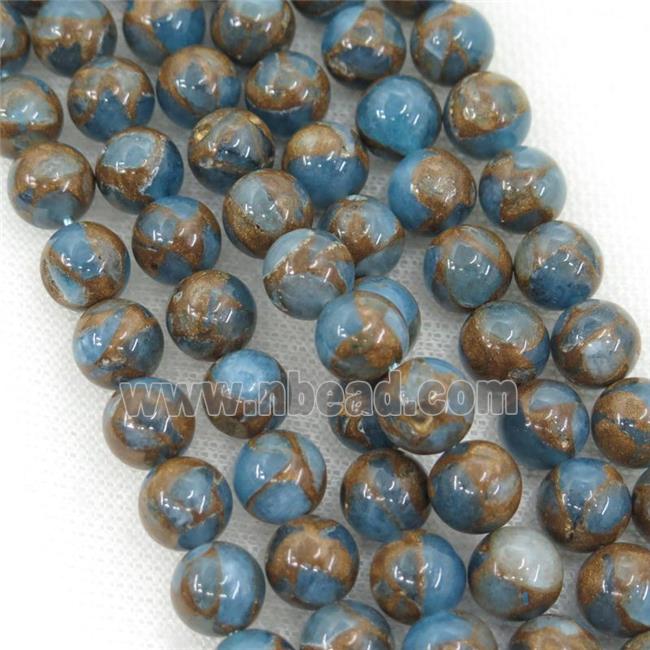 Assembled Gemstone Beads, round, blue