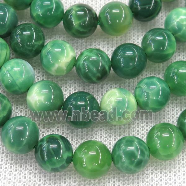 natural Green Chalcedony beads, round