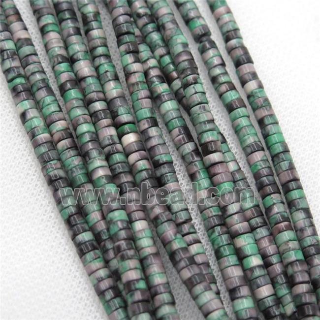 green Rainforest jasper heishi beads