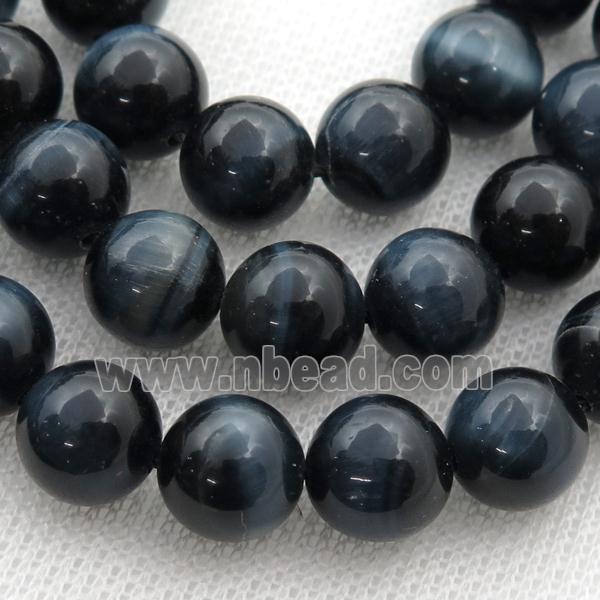 inkblue Tiger eye stone beads, round