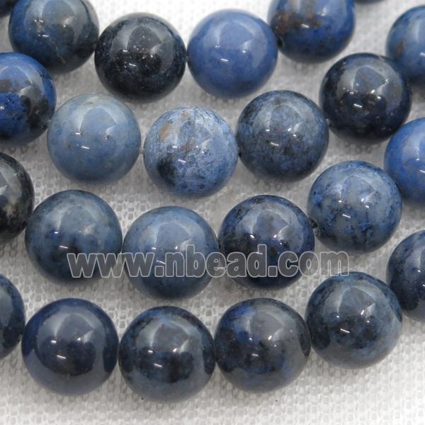 blue Dumortierite Jasper beads, A-Grade, round