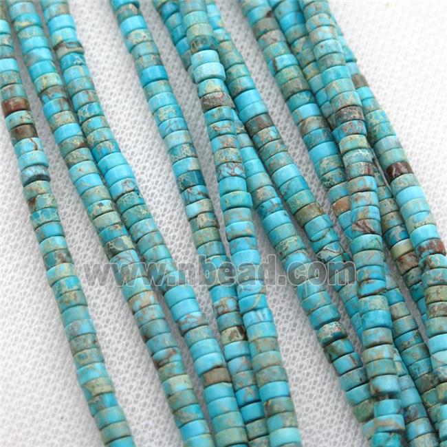 aqua Imperial Jasper heishi beads