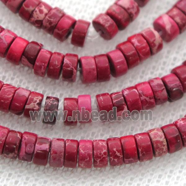 red Imperial Jasper heishi beads