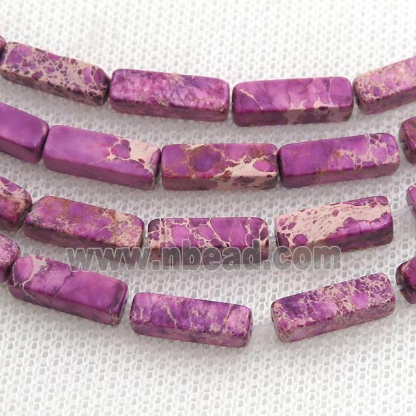 hotpink Imperial Jasper cuboid beads