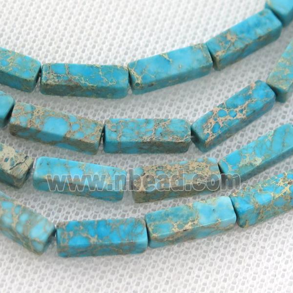 aqua Imperial Jasper cuboid beads