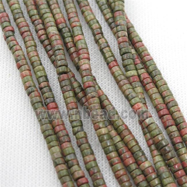 Unakite heishi beads