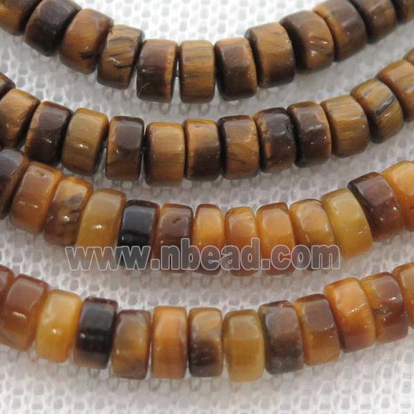 yellow Tiger eye stone heishi beads