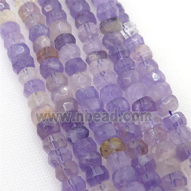 purple Ametrine Beads, faceted rondelle