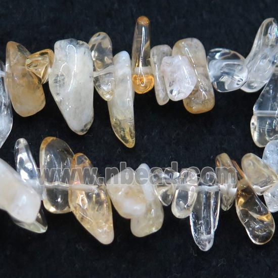 Citrine chip beads