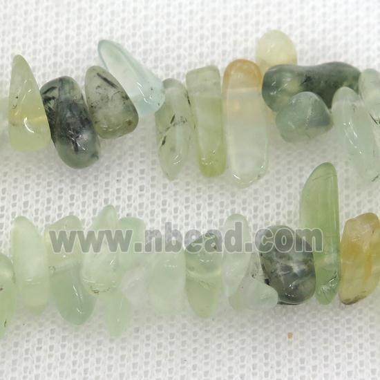 green Prehnite chip beads