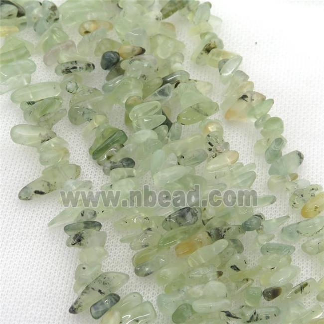 green Prehnite chip beads