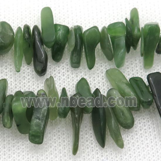 green Chalcedony chip beads