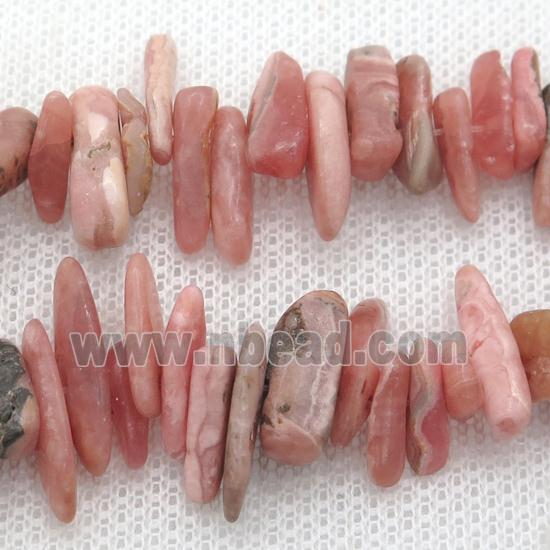 pink Rhodochrosite chip beads