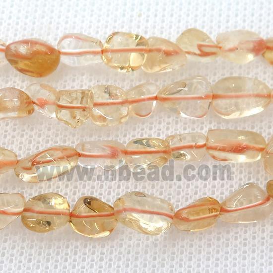 yellow Citrine chip beads