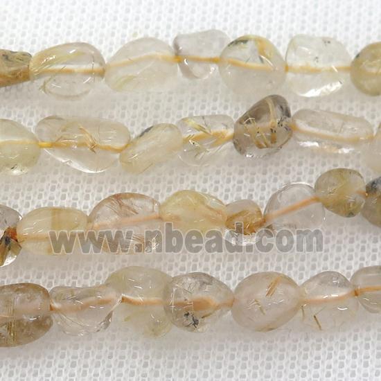 Rutilated Quartz chip beads