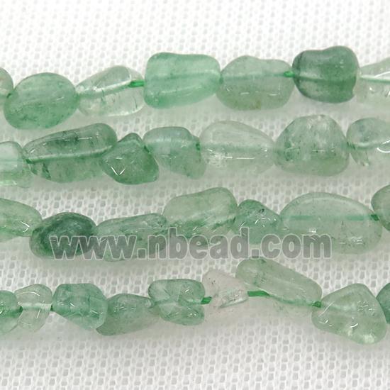 green Strawberry Quartz chip beads