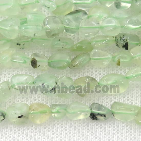 green Prehnite chip beads