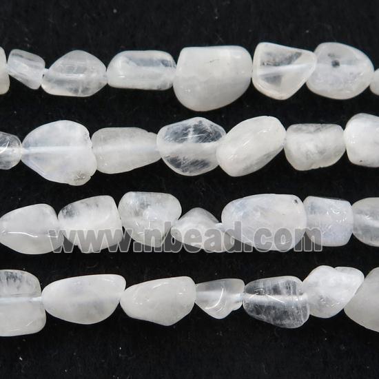 white MoonStone chip beads