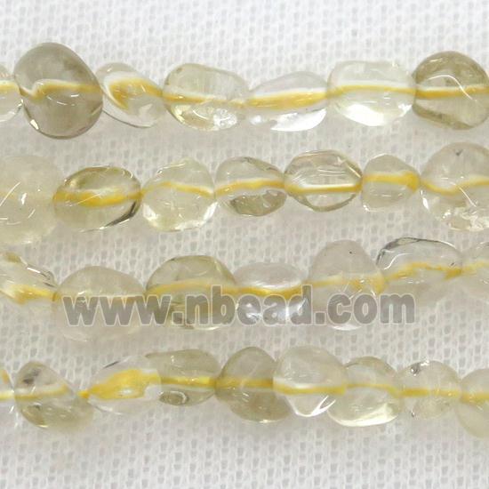 Lemon Quartz chip beads