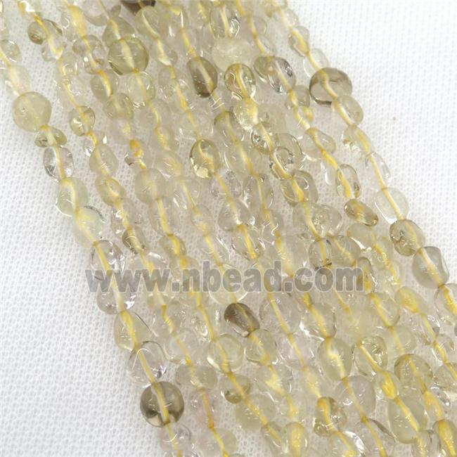 Lemon Quartz chip beads