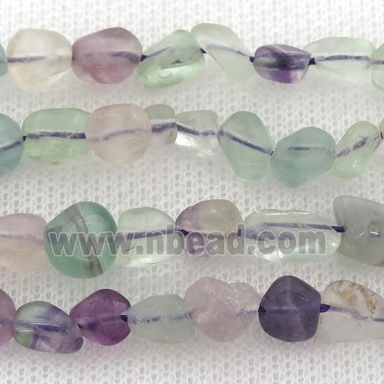 Fluorite chip beads, multicolor