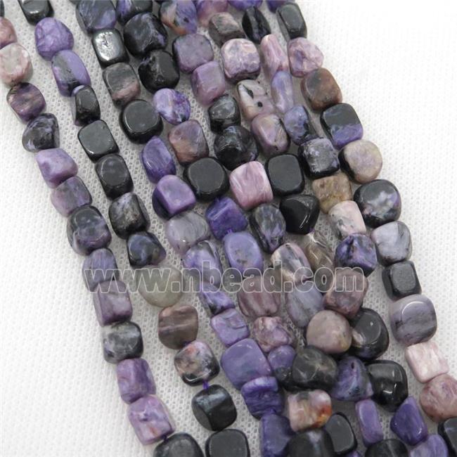 purple Charoite chip beads