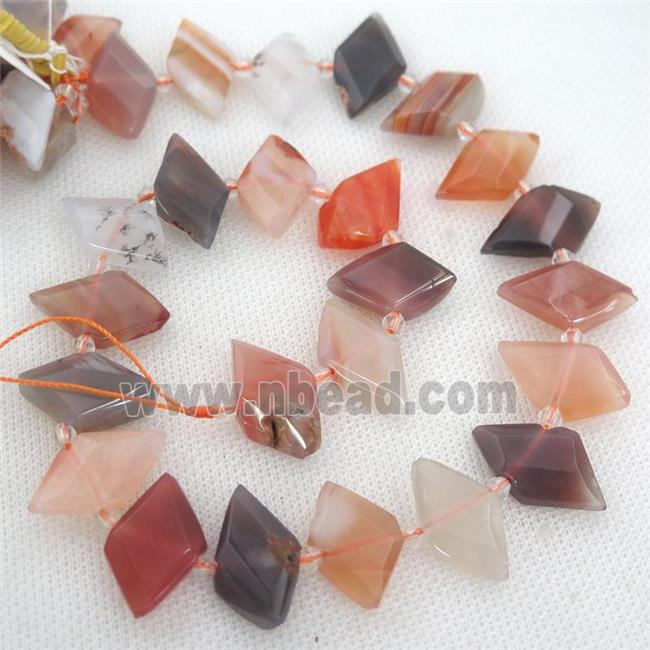 mixed Gemstone rhombic beads