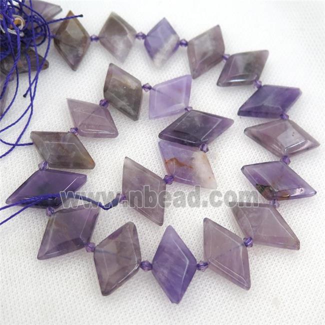 purple Amethyst rhombic beads