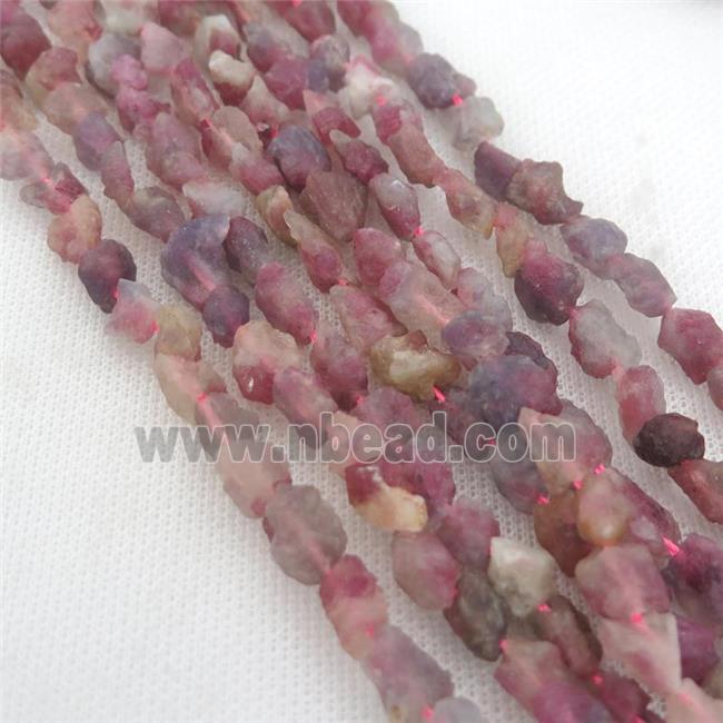 pink Tourmaline chip beads