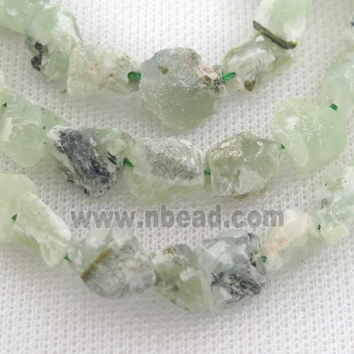 green Prehnite chip beads