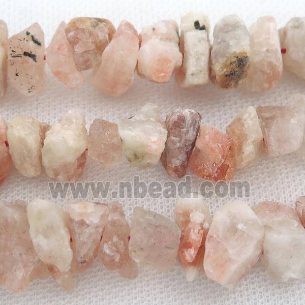 raw goldspot Sunstone beads, freeform