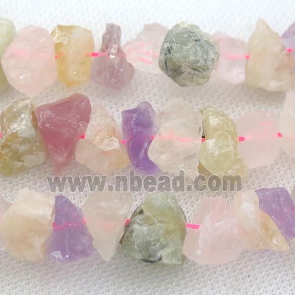 raw Mix Gemstone chip beads, freeform