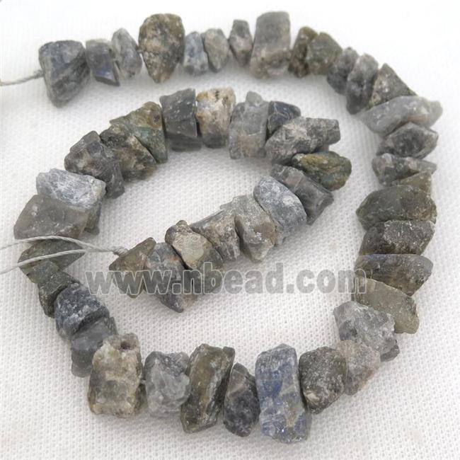 raw rough Labradorite chip beads, nugget, freeform