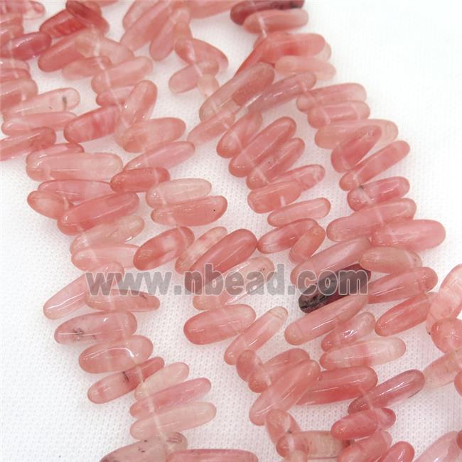 pink watermelon Quartz beads chip