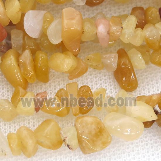 yellow Aventurine chip beads