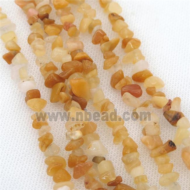 yellow Aventurine chip beads