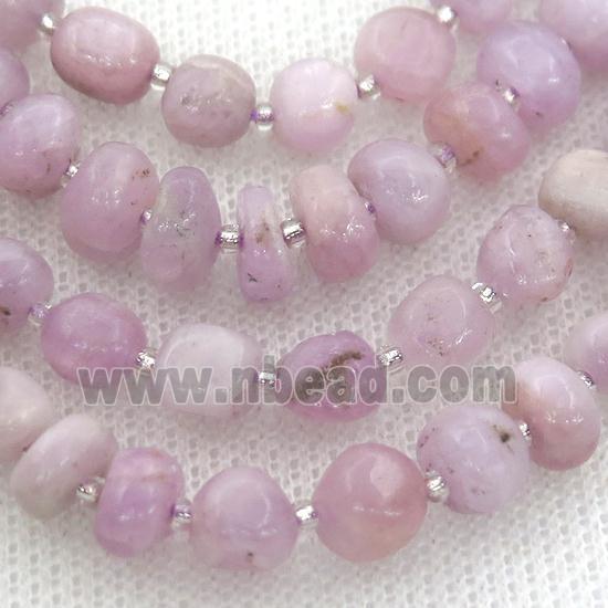 Kunzite rondelle beads