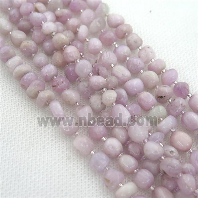 Kunzite rondelle beads