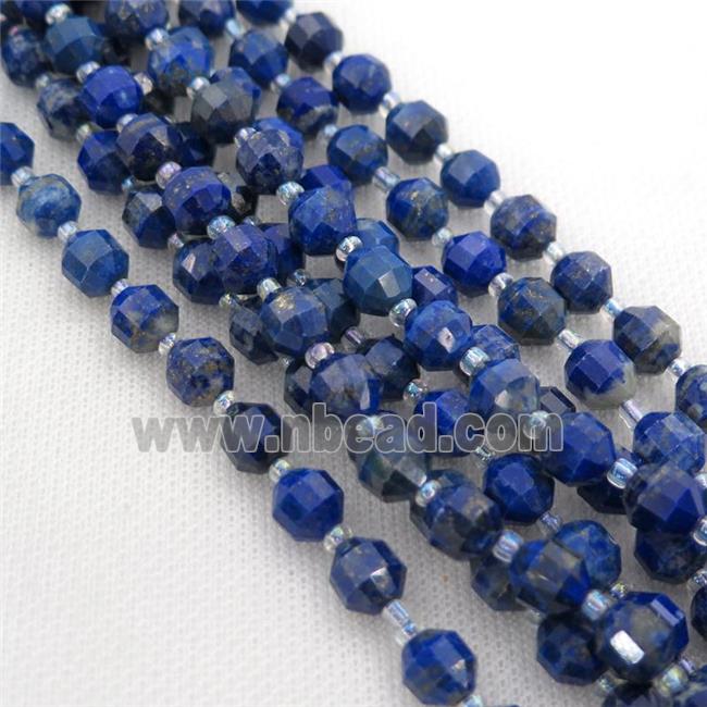 blue Lapis Lazuli bullet beads