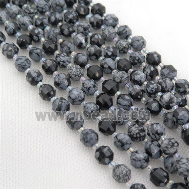 black Snowflake bullet beads