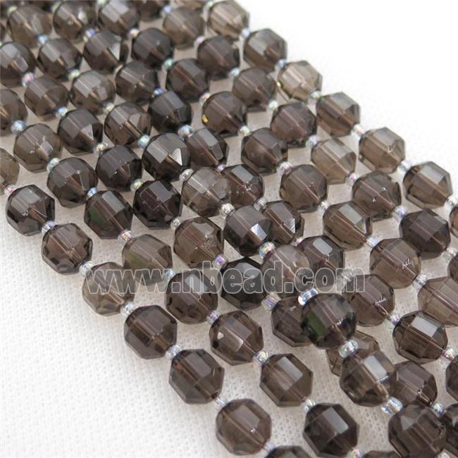 Smoky Quartz bullet beads