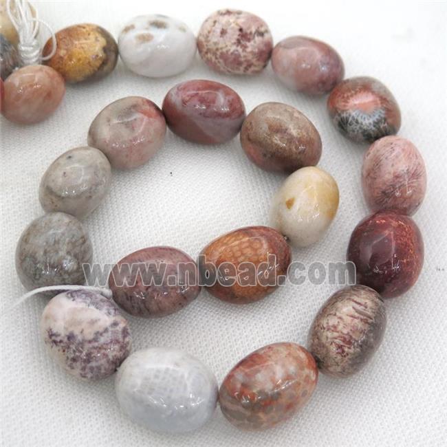 Coral Fossil Beads, freeform