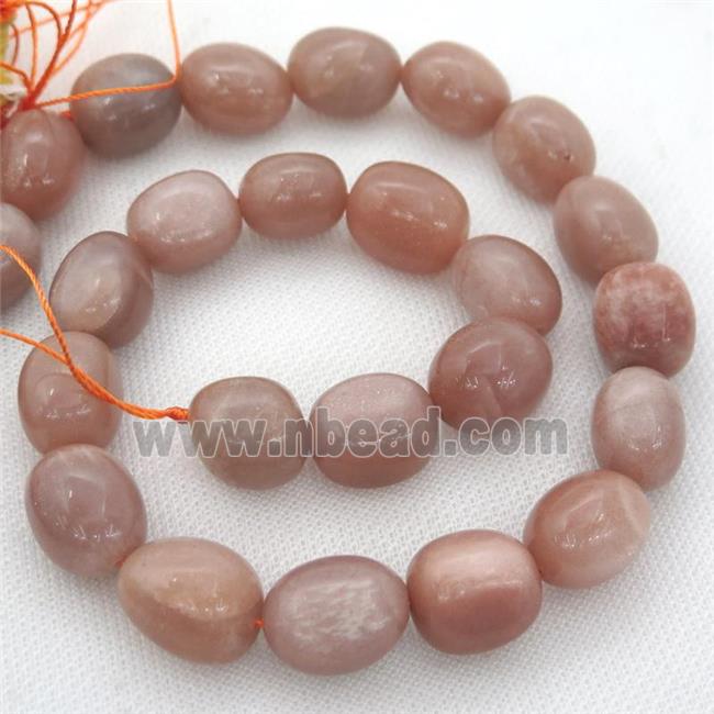 peach MoonStone Beads, freeform